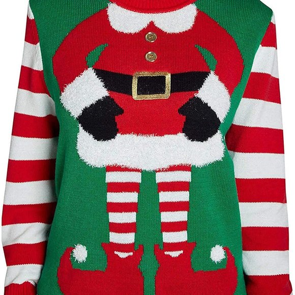 NEW Jolly to Be Ladies' Crewneck Holiday Sweater - Picture 3 of 3